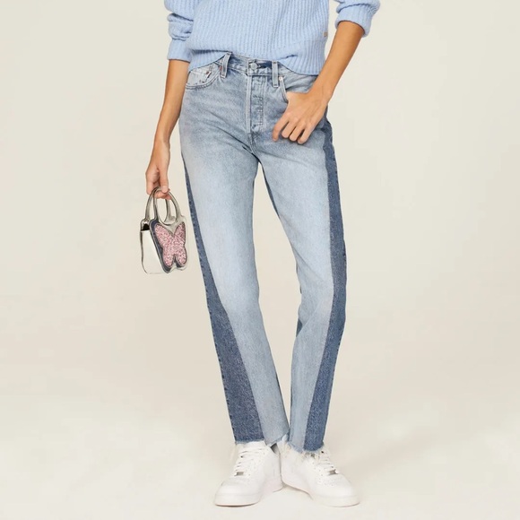 Levi’s 501 Splice Jeans in Blue Size 25 - Picture 1 of 6